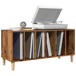 vidaXL Armoire à disques vieux bois 100x38x48 cm bois dingénierie armoire pour tourne-disques armoire de rangement pour 857167