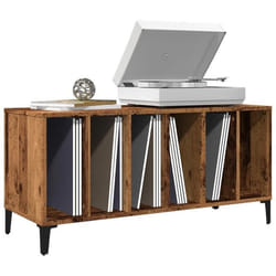 vidaXL Armoire à disques vieux bois 100x38x48 cm bois dingénierie armoire pour tourne-disques armoire de rangement pour 857169