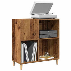vidaXL Armoire à disques vieux bois 845x38x89 cm bois dingénierie armoire pour tourne-disques armoire de rangement pour 857171