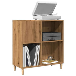 vidaXL Armoire à disques chêne artisanal 845x38x89 cm bois ingénierie armoire pour tourne-disques armoire de rangement 857172