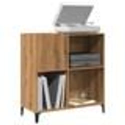 vidaXL Armoire à disques chêne artisanal 845x38x89 cm bois ingénierie armoire pour tourne-disques armoire de rangement 857174