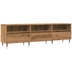 Meuble TV chêne artisanal 150x30x44,5 cm bois d'ingénierie vidaXL