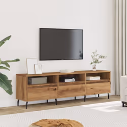 Ce meuble TV avec un grand espace de rangement est un complément pratique et attrayant pour votre salon ou votre chambre à co ...