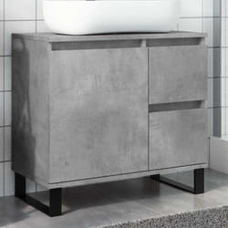 Vidaxl - Armoire de lavabo de salle de bain gris béton 65x33x60 cm