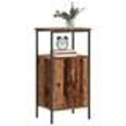 vidaXL Table de chevet vieux bois 41x31x80 cm bois d’ingénierie