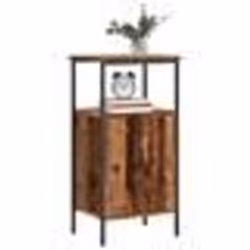 vidaXL Tables de chevet 2 pcs vieux bois 41x31x80 cm bois d'ingénierie