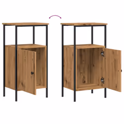 VidaXL 857248 Table de nuit et table de chevet Chêne - Vue supplémentaire 8