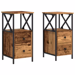 VidaXL 857251, Bois, Métal, Bois, 340 mm, 355 mm, 700 mm, 2 pièce(s)