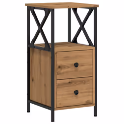 VidaXL 857253 Table de nuit et table de chevet Chêne - Vue supplémentaire 5