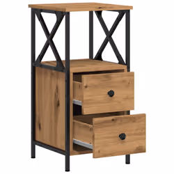 VidaXL 857253 Table de nuit et table de chevet Chêne - Vue supplémentaire 8