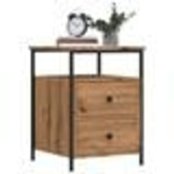 vidaXL Tables de chevet 2 pcs chêne artisanal bois d'ingénierie