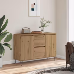 vidaXL Buffet chêne artisanal 104x35x70 cm bois dingénierie meuble de rangement meuble de rangement de cuisine meuble de 8572 ...