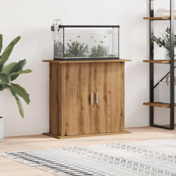 Support d'aquarium chêne artisanal 81x36x73 cm bois ingénierie - Vidaxl