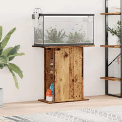 vidaXL Support aquarium bois d'ingénierie vieux bois