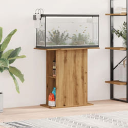 Support daquarium - Chêne artisanal - 36x75x725cm - Bois dingénierie - Montage facile