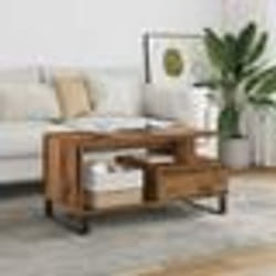 vidaXL Table basse vieux bois 90x49x45 cm bois d'ingénierie