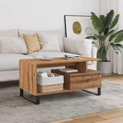 Ajoutez une touche d'élégance à votre salon avec cette élégante table basse.Matériau durable : le bois d'ingénierie est d'une ...