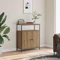 Buffet chêne artisanal 70x30x80 cm bois d'ingénierie - Vidaxl