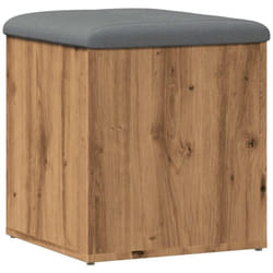 Banc de rangement chêne artisanal 42x42x45 cm bois d'ingénierie Vidaxl