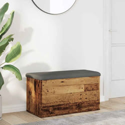 Banc de rangement vieux bois 82x42x45 cm bois d'ingénierie Vidaxl