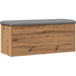 Banc de rangement chêne artisanal 102x42x45cm bois d'ingénierie Vidaxl