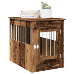 vidaXL Meuble de cage pour chiens - Vieux bois