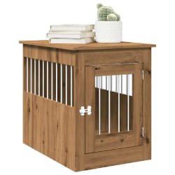 vidaXL Meuble de cage pour chien chêne artisanal