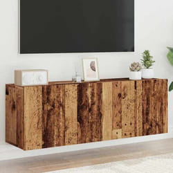 vidaXL Meubles TV muraux 2 pcs vieux bois 60x30x41 cm support TV armoire média console TV meuble HiFi centre de 857663