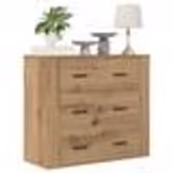 vidaXL Buffet chêne artisanal 80x33x70 cm bois dingénierie armoire placard buffet haut armoire latérale armoire de 857086