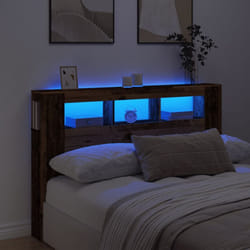 Vidaxl - Tête de lit à led vieux bois 160x18,5x103,5cm bois d'ingénierie