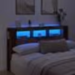 vidaXL Tête de lit à LED vieux bois 180x18,5x103,5cm bois d'ingénierie