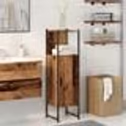 vidaXL Armoire salle de bain vieux bois 33x33x1205 cm bois ingénierie armoire de rangement de salle de bain placard de 857706