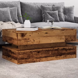 Décorez votre salon avec cette table basse moderne avec lumières LED, elle se marie facilement avec les meubles de tout style ...