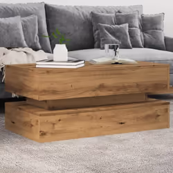 Décorez votre salon avec cette table basse moderne avec lumières LED, elle se marie facilement avec les meubles de tout style ...
