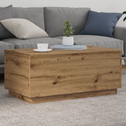 Vidaxl - Table basse avec lumières led chêne artisanal 90x50x40 cm