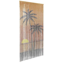 VidaXL Rideau anti-insectes imprimé palmier 100x220 cm bambou rideau anti-mouches moustiquaire de porte rideau 4017446