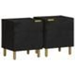 vidaXL Tables de chevet 2 pcs noir 40x33x46 cm bois de manguier solide