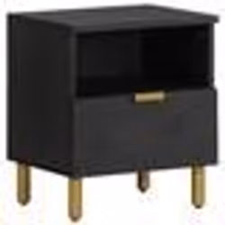 vidaXL Table de chevet noir 40x33x46 cm bois d'ingénierie