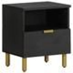 vidaXL Table de chevet noir 40x33x46 cm bois d'ingénierie