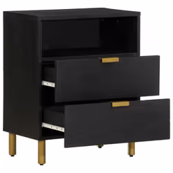 VidaXL 4017658 Table de nuit et table de chevet Noir