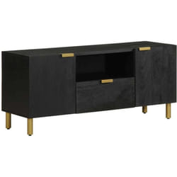 Meuble Tv Noir 105x33x46 Cm Bois D'Ingénierie - Vidaxl