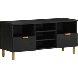 Meuble Tv Noir 100x33x46 Cm Bois D'Ingénierie Vidaxl