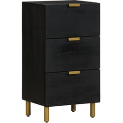 Buffet noir 40x33x75 cm bois d'ingénierie Vidaxl
