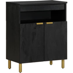 Vidaxl - Buffet noir 60x33x75 cm bois d'ingénierie