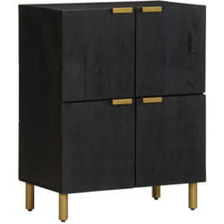 Vidaxl - Buffet noir 60x33x75 cm bois d'ingénierie