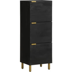 Vidaxl - Buffet noir 40x33x110 cm bois d'ingénierie