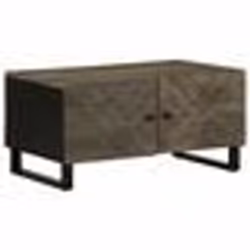 vidaXL Table basse noir 80x50x40 cm bois massif de manguier