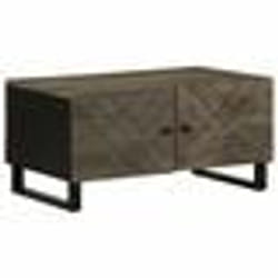 vidaXL Table basse noir 80x50x40 cm bois massif de manguier
