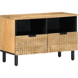 Vidaxl - Meuble tv marron 70x33x46 cm bois massif de manguier