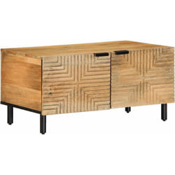 Table Basse Marron 80x50x40 Cm Bois De Manguier Massif Vidaxl